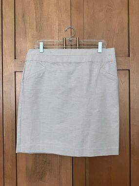 Banana Republic Light Grey Stripped Mini Skirt